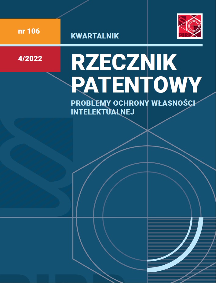 					Pokaż  Nr 106 : 4/2022 (2022): Rzecznik Patentowy 
				